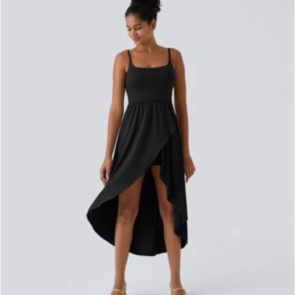 HALARA Dresses & Skirts - Halara Breezeful NWT High Low 2-Piece Pocket Flowy Midi Quick Dry Casual Dress S